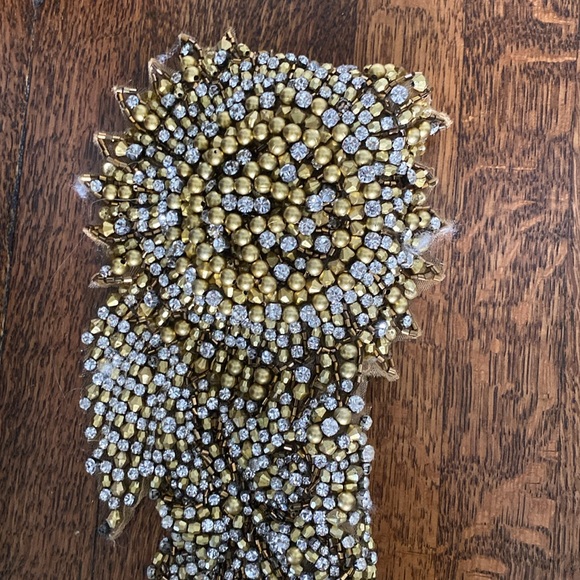 Stunning Womens Three N Beaded One Shoulder Emerald Green Gown Dress Sz 8 - Picture 3 of 6